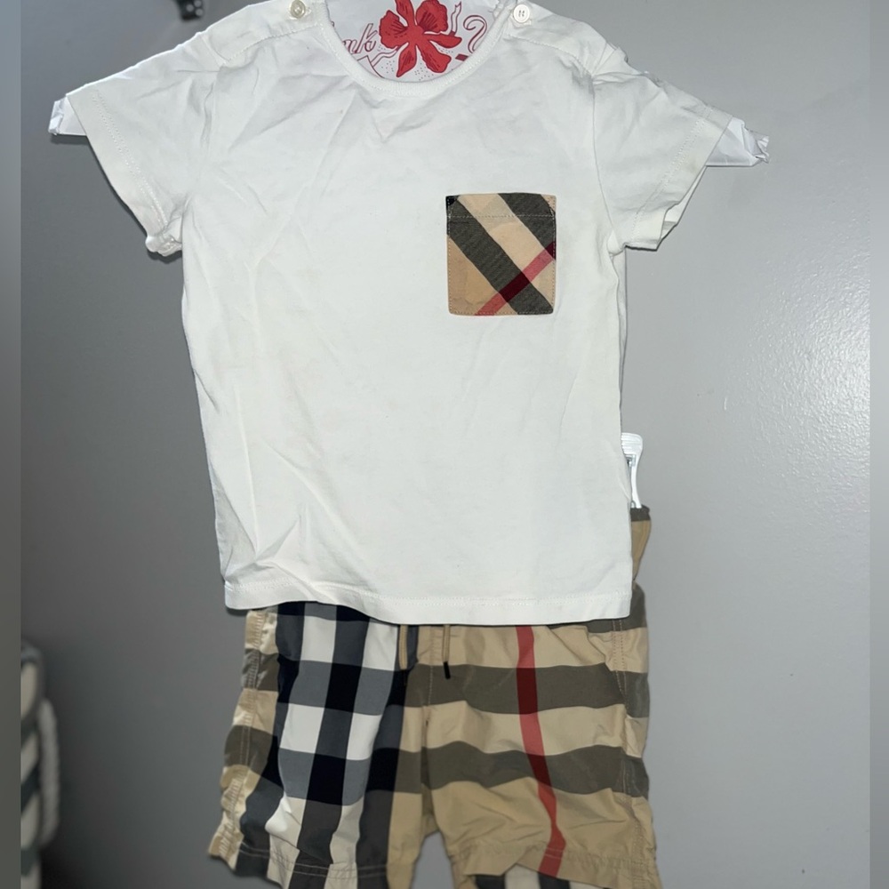 Burberry Swimsuit with Matching Tshirt Boys 2T/3T